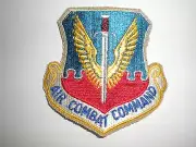 USAF AIR COMBAT COMMAND ACC PATCH WITH BLUE LETTERS - COLOR