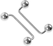 [ANDRESLAD] Collarbone Studs Body Piercing Barbells Bent Barbell Body Jewelry Barbell Jewelry Circular Barbell Ring Bar Body Piercing Jewelry Body Jewelry Decor Body Piercing Rings Silver