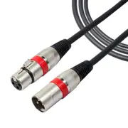 2Pcs 3M 3-Pin Xlr Male To Xlr Female Mic Shielded Cable Microphone Audio Cord