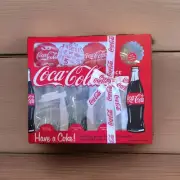 Coca-Cola Vintage Glass Collection with Coasters Coke Glasses Collectible