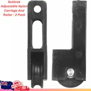 Rolltrak Adjustable Nylon Carriage And Roller - 2 Pack/ Black