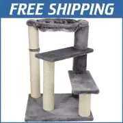 Cozy Baza Cat Tree with Soft Hammock & Durable Scratching Posts - Indoor Use