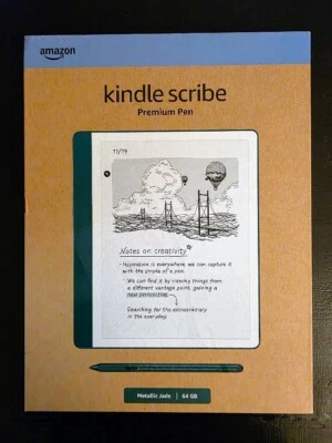 Amazon Kindle Scribe 64GB [2nd Generation] [With Premium Pen] [Metallic Jade]