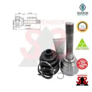 Front Axle Cv Joint Kit, Drive Shaft Suit MITSUBISHI Pajero 2.8 TD (V46W, V26W) (for: Mitsubishi)