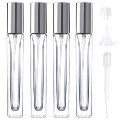 Perfume Refillable Bottle 4pack Atomizer Cologne Container Empty Travel Clear