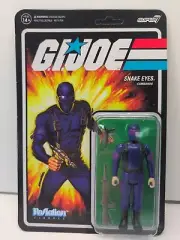 Super7 GI Joe ReAction SNAKE EYES Action Figure Unpunched MOC