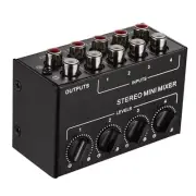 Portable Stereo 4 Channel Audio Mixer for KTV Home Stage Stereo Music Sound Card