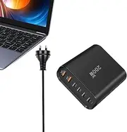 USB C Charger Station | 200W Laptop Wall Charger Fast Charging | 6-Port Charging Adapter Station Hub for Security Camera Cellphone