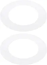 uxcell 3.2" ID 4.9" OD Plastic Trim Ring, 2 Pcs Ceiling Light Goof Rings Matte Circular Light Cover Lighting Fixture for Ceiling Wall Recessed Can Downlights, Translucent Matte White