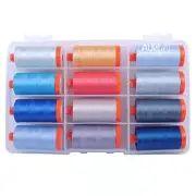 Aurifil Designer Thread Kit SKY 12 LARGE SPOOLS 50WT (1422 Yds Each) 100% Cotton