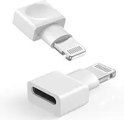 [Apple MFi Certified] iPhone Charger Extender Adapter, 2 Pack Lightning Male to Lightning Female Extender Adapter Dock for iPhone 14 13 12 11 Pro Max XS XR X 8 7 iPad, Support Charging and Data Sync