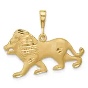 10k Yellow Gold Lion Charm