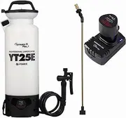 Sprayers Plus YT25E Battery Sprayer - 12V Lithium-ion with Viton Seals & O-Ring, Brass Wand & Nozzle & Shoulder Strap, 2 Gallon