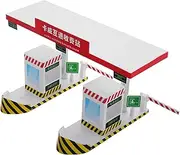 MOLUCKFU Realistic Highway Toll Station Toy Set for Boys' Educational Playtime Learning Traffic Safety