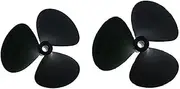 LUMIXE 1pair Dia 70mm 80mm 3-Blade Full Immersion Paddle Large Thrust Nylon CWCCW Propeller W/Shaft Kit for RC Bait Boats Tug Boat Boat Propeller (Color : 80mm Prop Shaft kit)