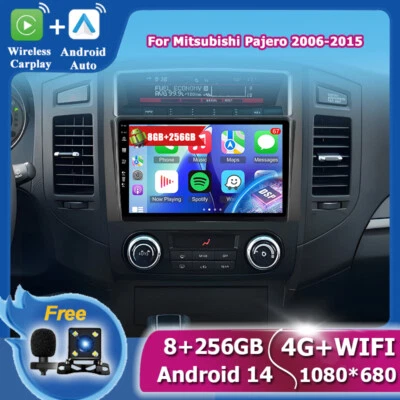 Android 14 Car Stereo For Mitsubishi Pajero 2006-2015 Car Play DSP GPS 8GB+256GB (for: Mitsubishi)