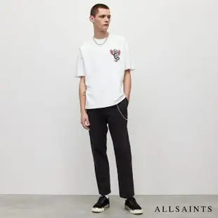 【ALLSAINTS】ROAD RASH 純棉寬鬆騎士精神塗鴉短袖T恤-白 MG092Y(寬鬆版型)