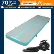 Inflatable Air Track Mat with Pump Tumbling Gymnastics Green 3X1M Fitness G-AP1