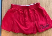 NEW Soffe Red Cheer Skort Cheer Youth XL with Black Cheer Lettering