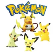 Pokemon Figures, High Quality - Big Size: Mimikyu, Raichu, Pichu, Pikachu - NEW