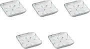Set of 5, Hand-Painted Ami Mei Dishes (Large) 4.7 x 4.5 x 0.8 inches (12 x 11.5 x 2 cm) | Setomonohonpo