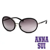 在飛比找PChome24h購物優惠-Anna Sui 日本安娜蘇 復古金屬造型太陽眼鏡(黑) A