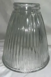 Set Of 4 Dysmio Clear Ribbed Ceiling Fan Light/Lamp Covers, Globe