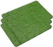 ibasenice 3Pcs Artificial Grass Door Mat Realistic Fake Grass Turf Rug for Outdoor Entryway Pet Mat and Home Decor for Garden and Landscaping
