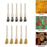 Brass Stainless Steel Wire Brush Rotary Tool for Burrs Removal Rust Removal Set