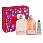 L'occitane set Cherry Gel 250ml Body Flores 250ml Crema Manos 30ml