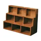 Wood Ladder Lattice Bracket Floating Shelf for Counter Top Action Figure