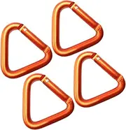INOOMP 4Pcs Heavy Duty Triangle Carabiner Clips Lightweight Snap Hooks for Outdoor Activities Hiking Camping and Keychains Durable Bright Colors