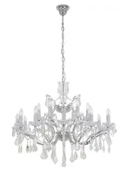 Winslow 12+6 Light Crystal Chandelier in Chrome