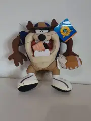 Vintage Looney Tunes TAZ Tazmanian Devil By Ace. Rare Plush Toy 8" W Tags!
