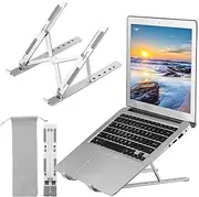 Laptop Stand Adjustable Portable Computer Riser Tablet Elevator for Desk Cooling Aluminum Ventilated Notebook Holder Compat with 10-17in PC Fully Collaps Multicolor457