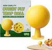 Fruit Fly Catcher - Fruit Fly Sticky Trap - Catching Ball Adhesive Transparent Portable Repeller Glue for Kitchen Garden Patio