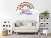 [Namly Design] Wallsticker - Rainbow and Clouds / Personalised