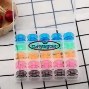 Colorful Embroidery Thread Plastic 25PCS IN BOX Spool Bobbins Storage Holder