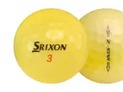 36 Recycled Golf Balls Srixon Z-Star Yellow with Club Man Brush