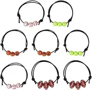 Girl Bracelets 8pcs Bracelet Baseball Girl Bangles for Girls Soccer Boy Mens Boys Basketball Soccer Beads Football Tennis Sports Softball String Man Boys Bracelet