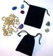 24 LARGE 4 IN BLACK VELVET DRAWSTRING STORAGE JEWELRY BAGS soft bag coins rocks