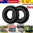2X 4.10/3.50-4 Inner Tube Tyre Bent Valve for Truck Dolly Hand Wheelbarrows Cart