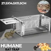 Humane Rat Trap Cage Live Animal Catch Pest Rodent Chipmunks Bait Control Box