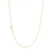 9ct Yellow Gold 45cm 100 Gauge 1:1 Figaro Chain