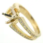 14k Split Shank Semi-Mount Diamond Engagement Ring Setting 0.47 TCW (SI1-G)