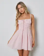 [Mooloola] Mooloola Women's Mira Dress in Baby Pink 0 Baby Pink