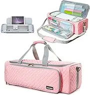 AMOIGEE Carrying Case for Cricut Explore Air 2, Cricut Maker 3, Cricut Explore 3, Pink Storage Organizer for Cricut Accessories, Quilted Cricut Bag Only