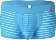[Generic] Men's Boxer Briefs Mesh See Throug Sexy Underwear Stretch Classic Boxer Shorts Lightweight Breathable Hipsters Trunk