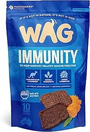 Wag Immunity Kangaroo Jerky Dog Treat, 10 Pieces, Support Healthy Immune Function, Natural Training Treat