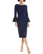 Michael Kors Collection Crepe Wool-Blend Sheath Dress